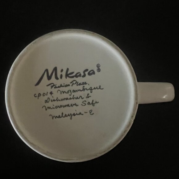 Vintage MIKASA Fashion Plate MOZAMBIQUE Pattern Tribal Art Mudcloth Ceramic Mug - Picture 9 of 10